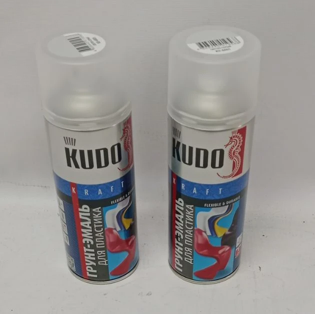 грунт эмаль для  пластика светло-серый KUDO KU-6005 аэрозоль 520мл  нов. \ KUDO